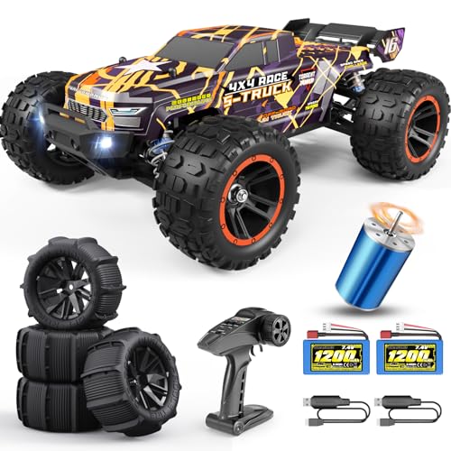 HAIBOXING Brushless RC Car 16890A 116 Scale 4X4 Fast Remote Control Truck 48 KMH Top Speed Hobby RC Cars for Adults and Boys All Terrain OffRoad Truck with Spare Paddle Tires for Sand Land - Image 1