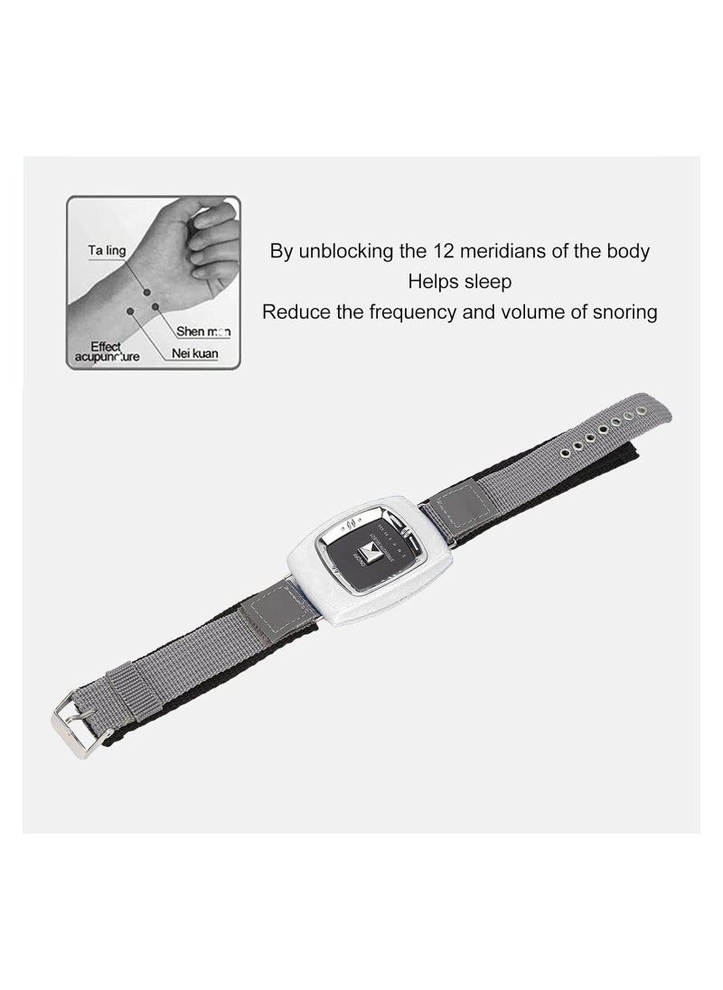Generic - Smart Anti-Snoring Wrist Device - Portable Electric Sleep Aid Watch with 3 Modes for Adults, Children, and Seniors - Non-Intrusive Design for Comfortable Breathing and Sleep (White) - Image 1