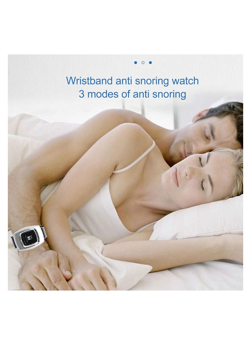 Generic - Smart Anti-Snoring Wrist Device - Portable Electric Sleep Aid Watch with 3 Modes for Adults, Children, and Seniors - Non-Intrusive Design for Comfortable Breathing and Sleep (White) - Image 1