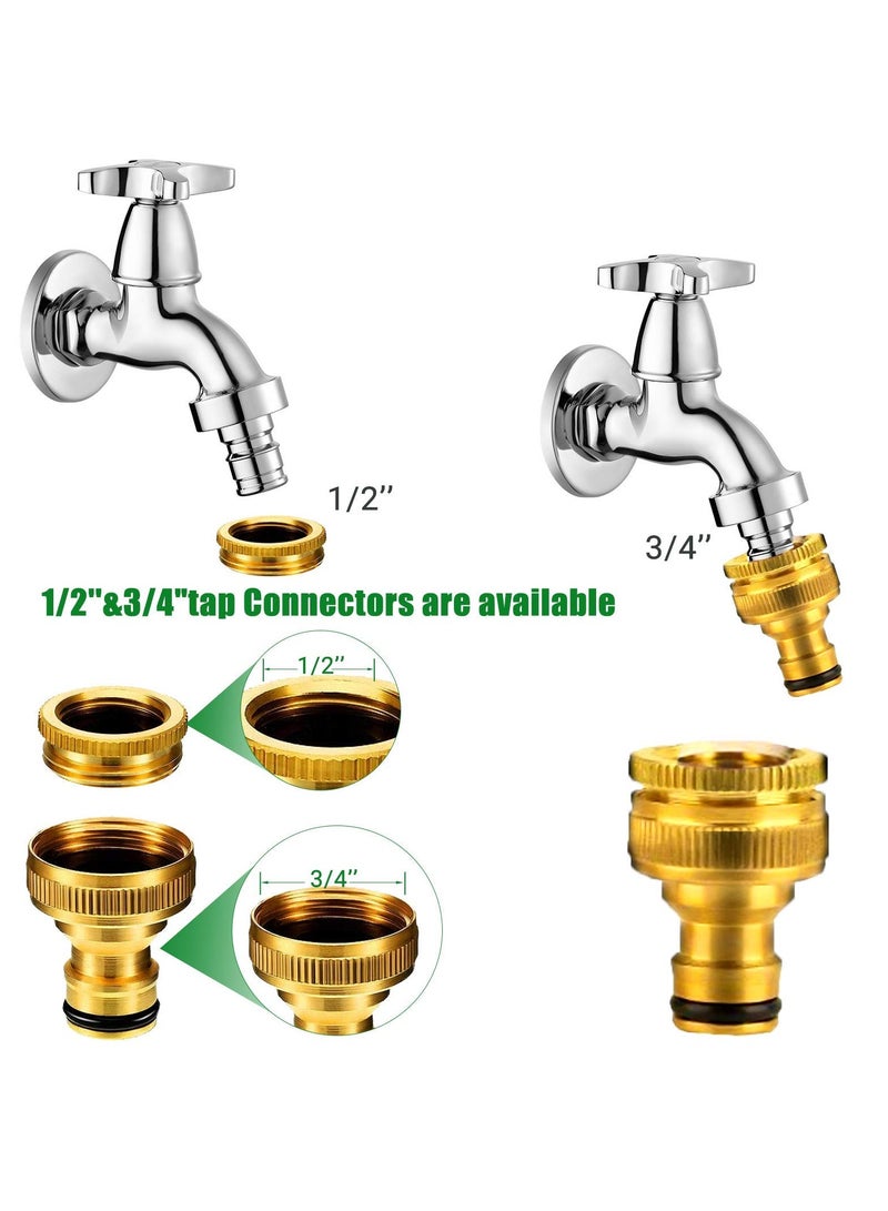 سانموجيد موصل حنفية عالمي، موصل حنفية خلاط لأنابيب الخراطيم، موصل خرطوم حنفية المطبخ مع موصل حنفية نحاسية 3/4 بوصة و1/2 بوصة إلى موصل خرطوم، قطر أقصى علوي 23 مم - Image 5