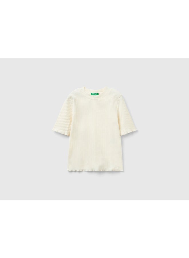 UNITED COLORS OF BENETTON Short Sleeve Turtleneck T-Shirt