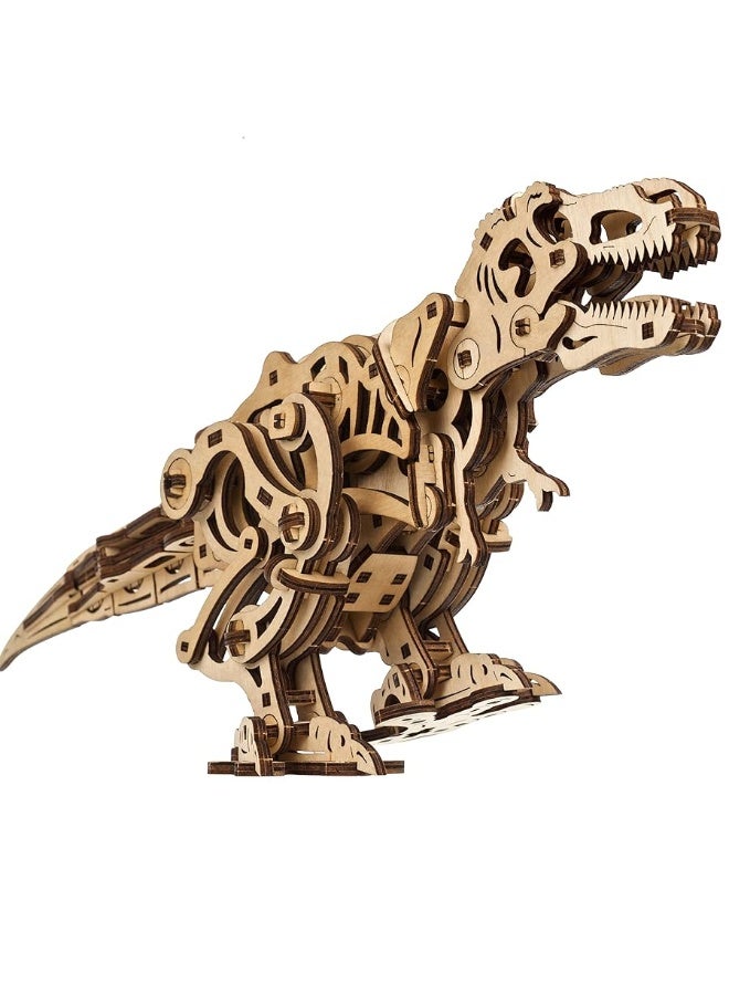 UGEARS مجموعة نماذج الديناصورات 3D من UGEARS - تي ريكس المتجول من العصر الجوراسي - ألغاز خشبية 3D للبالغين والعائلة بأكملها - مجموعة نماذج الديناصورات - ألغاز خشبية ميكانيكية تي ريكس 3D - Image 5