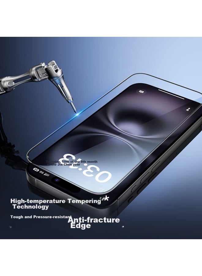 Smartdevil Iphone 16 Tempered Glass Screen Protector, Full Coverage Diamond Clear Anti-fingerprint Shatterproof Protective Film For Iphone 16 - Image 4