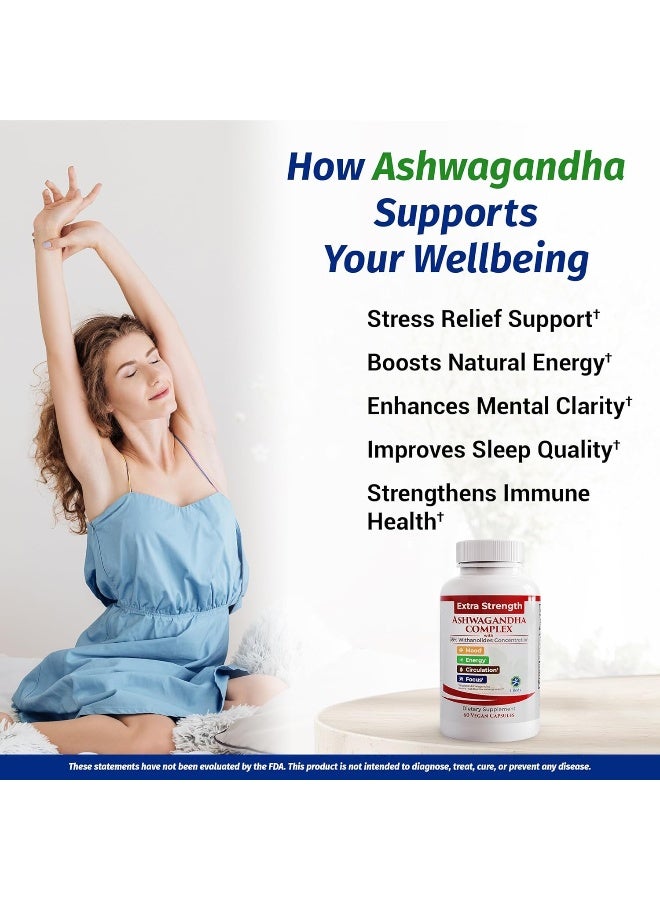 1 بادي مجمع أدابتوجين مع اشواغاندا، 60 كبسولة نباتية - Image 3