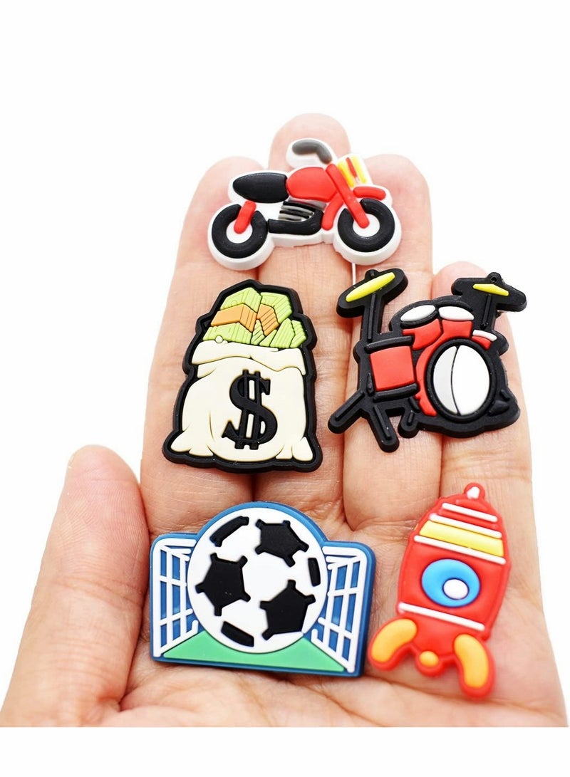 Croc Charms 100 Pcs Shoe Decoration Random Different Buckle Clip Charm Lovely Cool Shapes Shoes Accessories for Sandals and Wristbands - Image 3