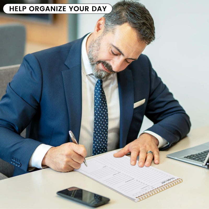 Thboxes To Do List Notepad, 120 Pages 6.7x9.8" to Do List Notebook Undated Daily Planner Notepad with Task Checklist Home Office School Supplies - Image 4