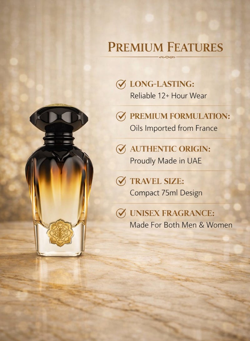 AlBait AlDimashqi Perfume AMBERY ROUGE 540 - By ALBAIT Perfume For Men & Women, Eau De Parfum 75ml - Ambery Cedar, Inspired-Baccarat Rouge - Image 4