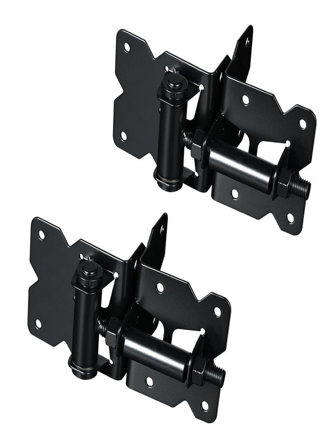skysen Carbon Steel Vinyl Wood Fence Self Closing Gate Hinges Black(2063-cs-p) - Image 1