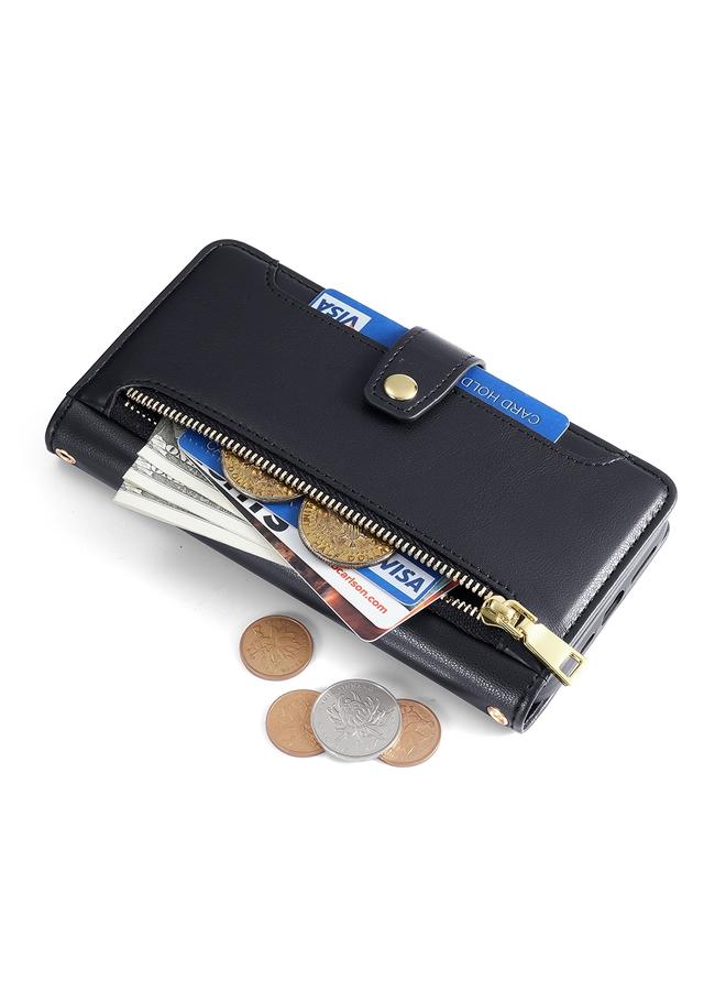 S-TOP Case For Rakuten Big S Sheep Texture Cross-body Zipper Wallet Leather Phone Case - Image 4