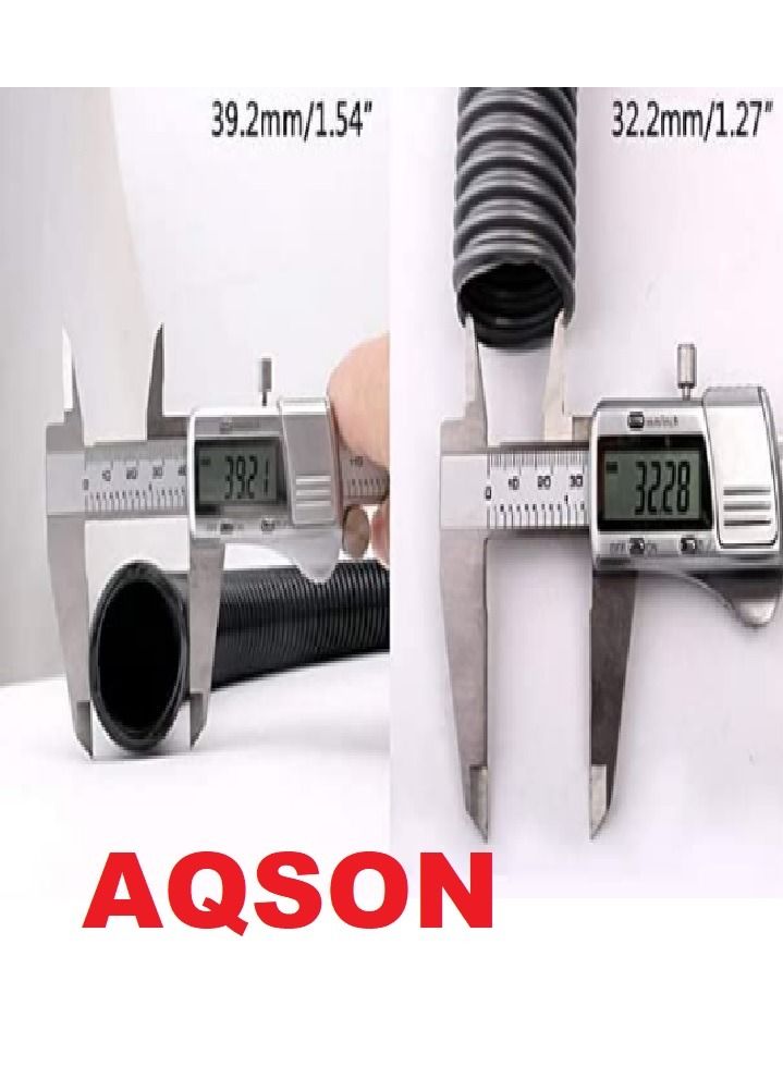 AQ AQSON أنبوب تمديد مرن بطول 32 مم × 2 متر من AQSON لتمديد خرطوم الملحقات للمكنسة الكهربائية، أداة منزلية عالمية - رمادي - Image 5