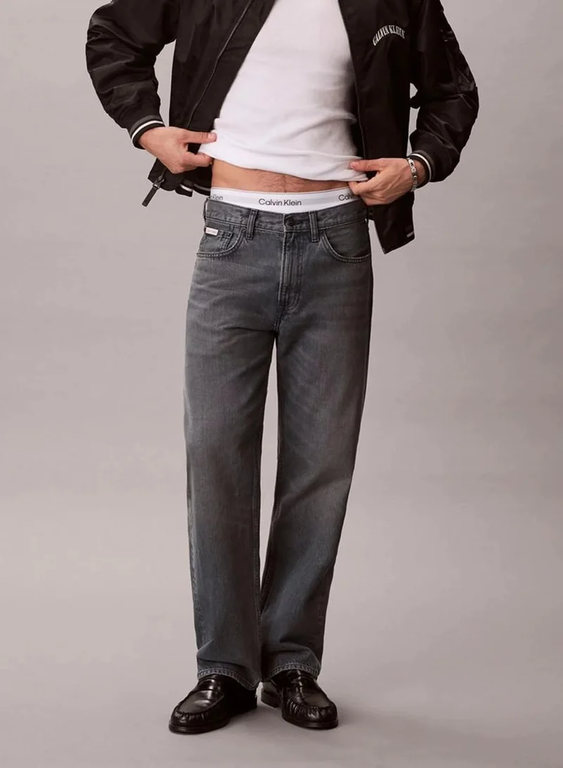 Calvin Klein BLUE ASH STONE 90s Straight Jeans for Men | Best Price UAE