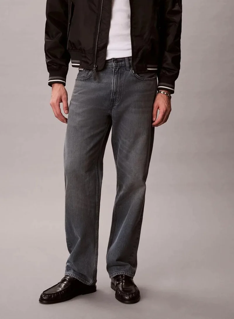 Calvin Klein BLUE ASH STONE 90s Straight Jeans for Men | Best Price UAE