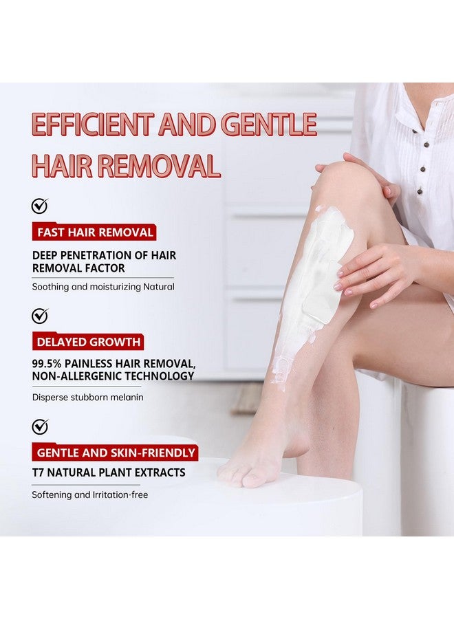 فجه كريم إزالة الشعر بدون ألم من VGO للنساء والرجال، كريم لإزالة الشعر للجسم والظهر والساقين، لجميع أنواع البشرة، 4.06 أونصة مع ملعقة مسطحة - Image 2