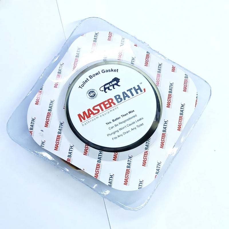 MASTER BATH حلقة ختم شمع مطاطية لوعاء المرحاض MASTERBATH، مجموعة إصلاح فلانج المرحاض، تركيبات ختم المرحاض المضادة للكسر للمرحاض المثبت على الأرض - Image 1