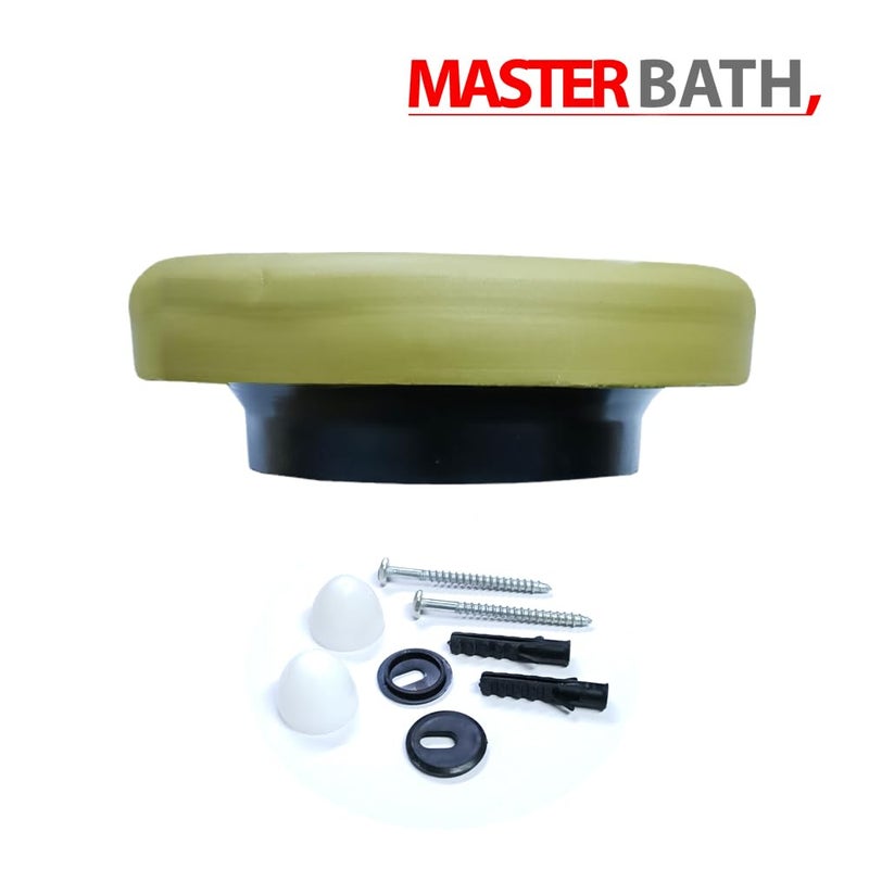 MASTER BATH حلقة ختم شمع مطاطية لوعاء المرحاض MASTERBATH، مجموعة إصلاح فلانج المرحاض، تركيبات ختم المرحاض المضادة للكسر للمرحاض المثبت على الأرض - Image 4