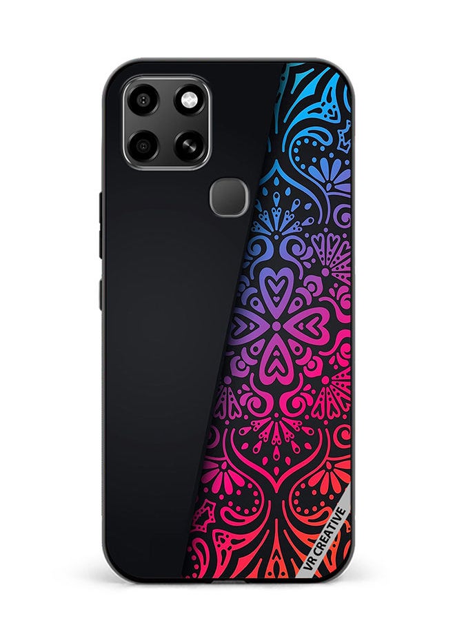 VR CREATIVE Protective Case Cover For Infinix Smart 6 Mandala Design Multicolour  - Image 1