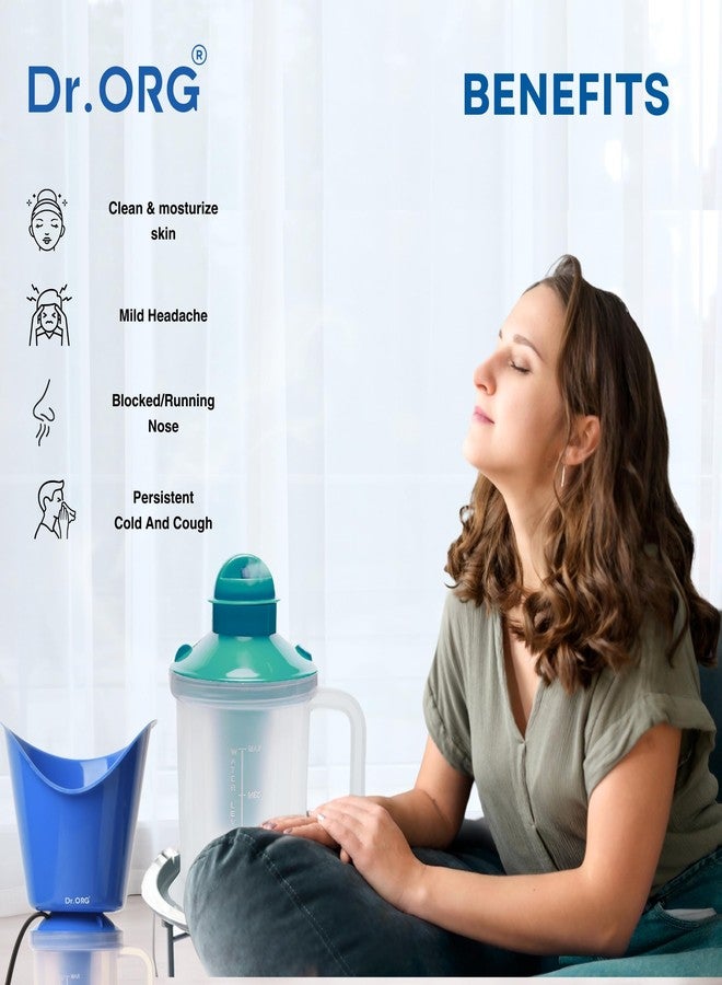 Dr. ORG 3-in-1 Steam Inhaler & Single Nozzle Steamer Combo - Face Steamer, Cold & Cough Relief, Nose Inhaler & Facial Sauna for Adults & Kids - Image 3