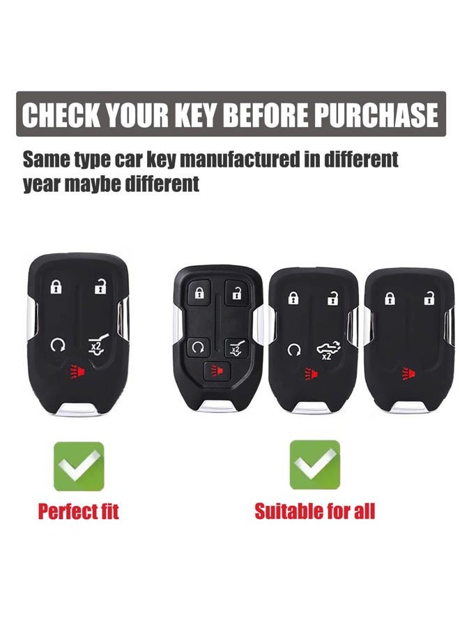 Gematay for GMC Key Fob Cover, Car Key Case Shell Protector for 2019-2022 Chevy Silverado GMC Sierra 1500 2500HD 3500HD, Blue - Image 2