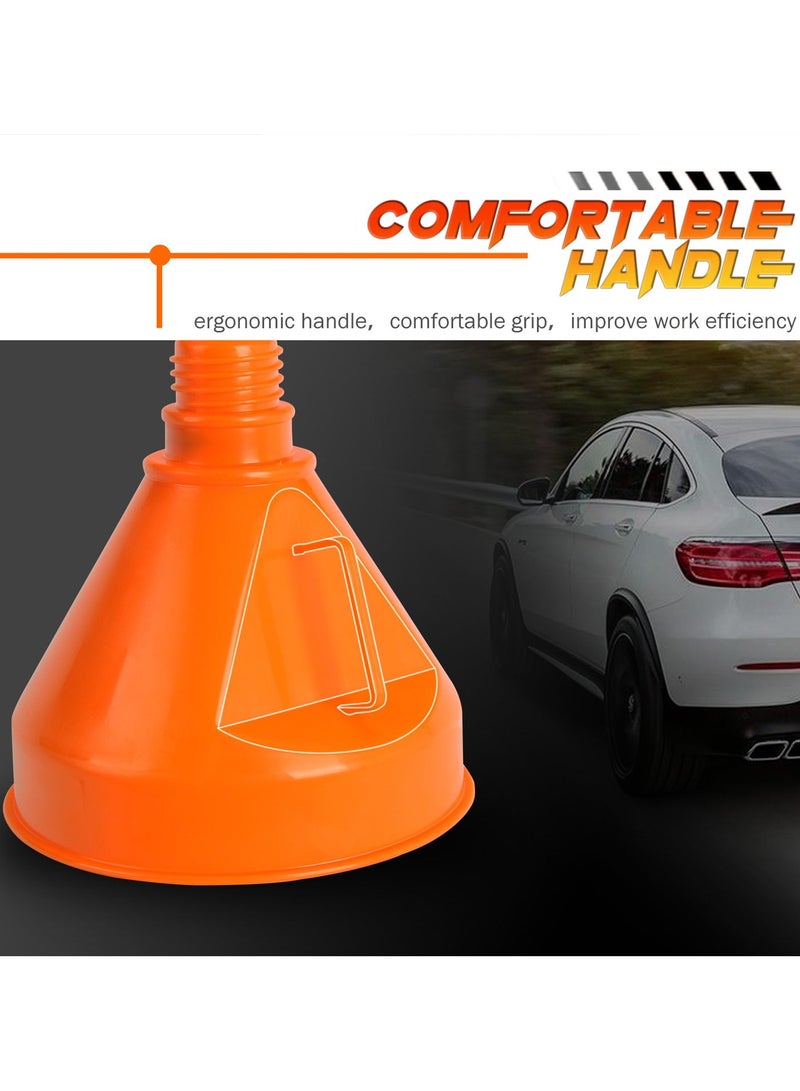 KSEIBI Funnel with Filter, Wide Mouth Oil Funnel with Flexible Extension Nozzle Hose, for Cars, Motorcycles, Engine Oil, Kerosene, Gasoline, Gas, Fuel Diesel, Water Fluid Coolant, Ideal for Diesel Engine, Water Pump and More. - Image 4
