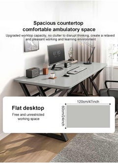 Occuwzz Computer Desk Desk Bedroom Home Simple Office Writing Small Desk 120x60x75 CM  - Image 3