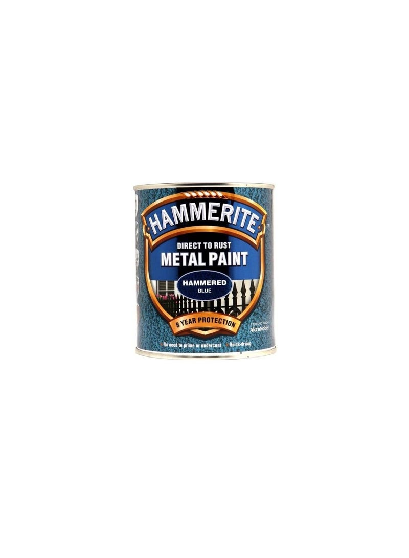 Hammerite Metal Paint Hammered Blue 750ml - Image 1