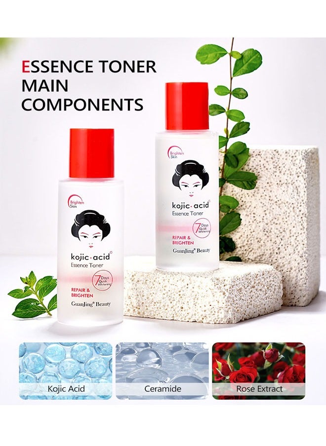 GUANJING - Kojic Acid Essence Toner For Face And Body,Effectively Replenish Nutrients Improve Dryness Soften Cuticles Minimize Poreslighten Acne Scars Soothe And Repair Skin - Image 1