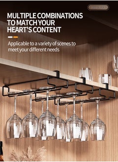 Beirui 2pcs glass goblet storage racks, hanging goblet racks, glassware racks, metal storage racks, glassware drying storage racks for kitchen and dining room  - Image 4
