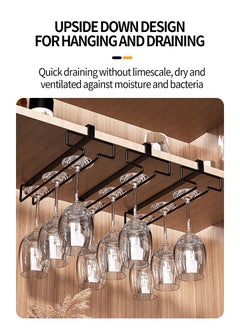 Beirui 2pcs glass goblet storage racks, hanging goblet racks, glassware racks, metal storage racks, glassware drying storage racks for kitchen and dining room  - Image 5