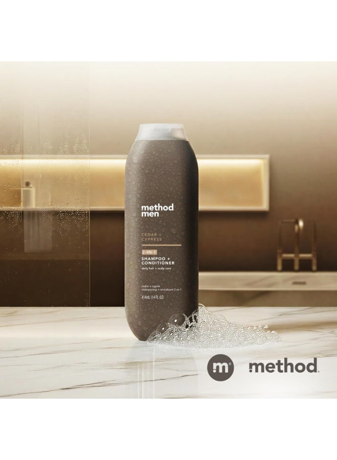 Method Men 2-in-1 Shampoo + Condtioner, Cedar + Cypress, 14 Ounces. - Image 4