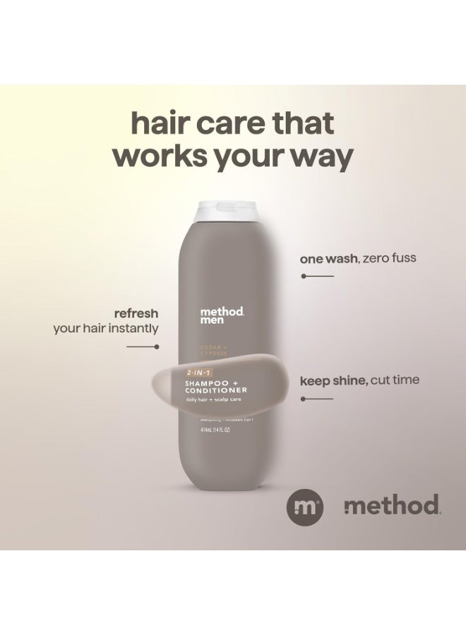 Method Men 2-in-1 Shampoo + Condtioner, Cedar + Cypress, 14 Ounces. - Image 5