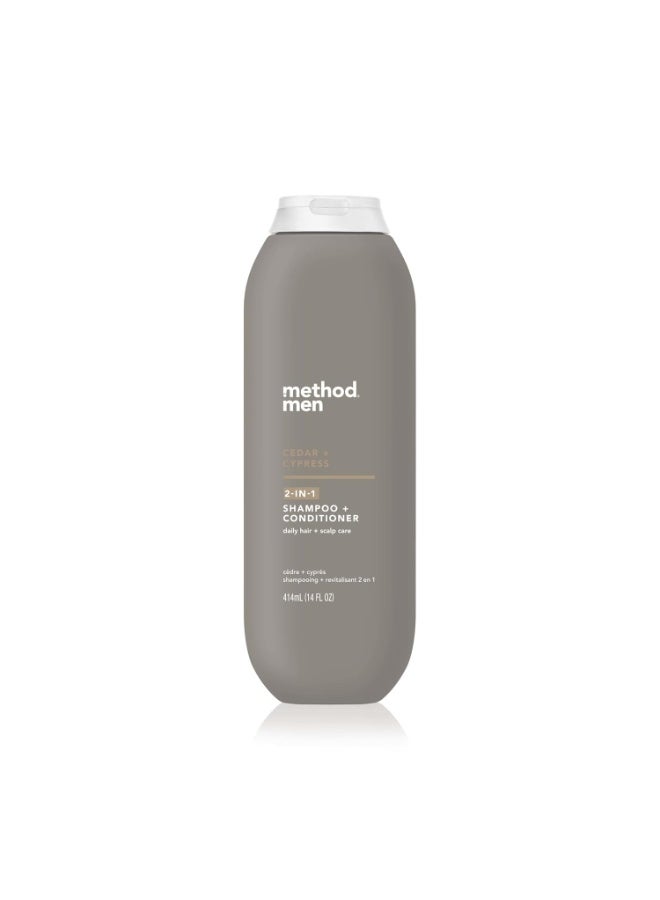 Method Men 2-in-1 Shampoo + Condtioner, Cedar + Cypress, 14 Ounces. - Image 1