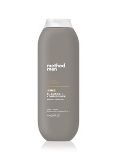 Method Method Men 2-in-1 Shampoo + Condtioner, Cedar + Cypress, 14 Ounces.  - Image 1