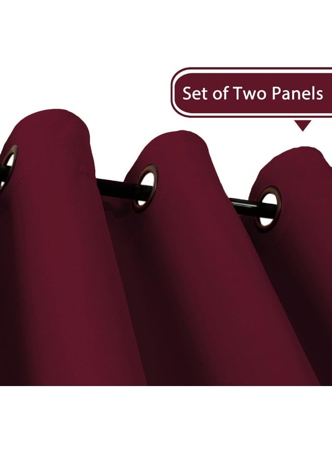 H.VERSAILTEX HVERSAILTEX Premium Solid Thermal Insulated Blackout Grey Curtains Window Drapes  2 Panels Set Charcoal Gray 52x72 Inch8 Grommets per Panel - Image 3