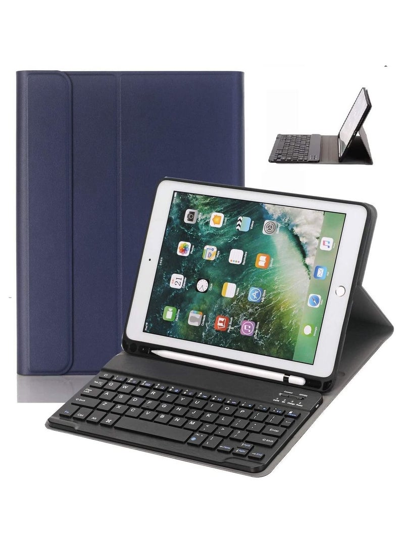 Ntech Detachable Wireless Keyboard Case For iPad 10.2 8th Generation 2020/7th Gen 2019/3rd Gen 2019, Magnetically Keyboard & Stand Folio Case Auto Sleep/Wake (Dark Blue) - Image 5