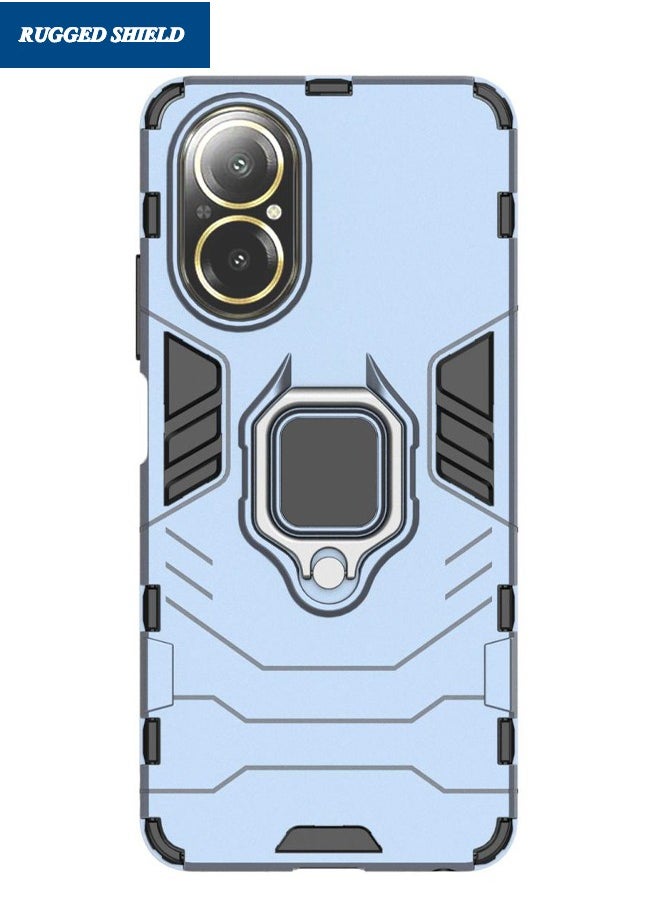 RUGGED SHIELD Realme C67 4G Case, Built-in 360° Rotate Ring Kickstand, Shockproof Drop Proof Protection, Heavy Duty Shockproof Protective Case for Realme C67 4G, Blue  - Image 4