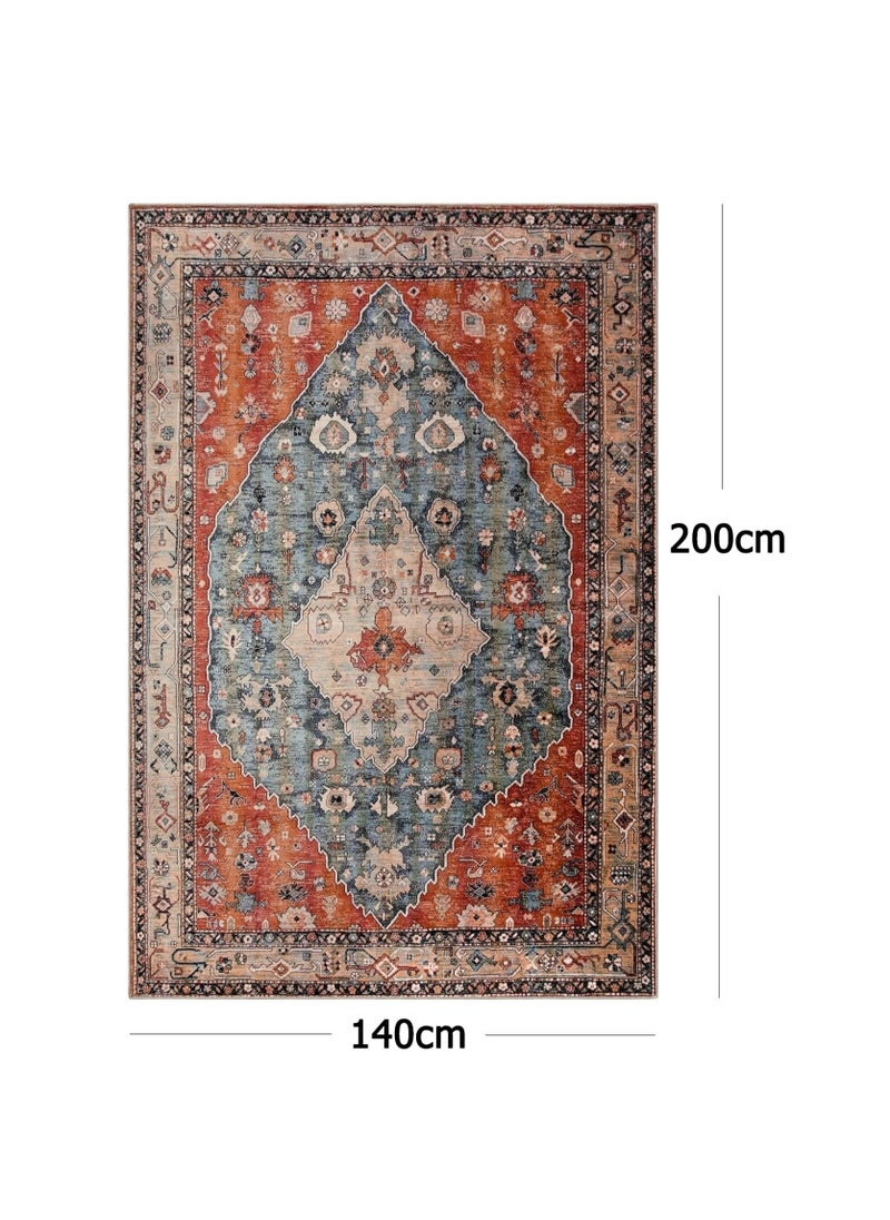 XICEN - 140 * 200CM Bohemian  Area Rugs, Non - Slip Foldable Washable Carpet，for Home Decor Living Room Bedroom - Image 1