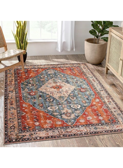 140 * 200CM Bohemian  Area Rugs, Non - Slip Foldable Washable Carpet，for Home Decor Living Room Bedroom
