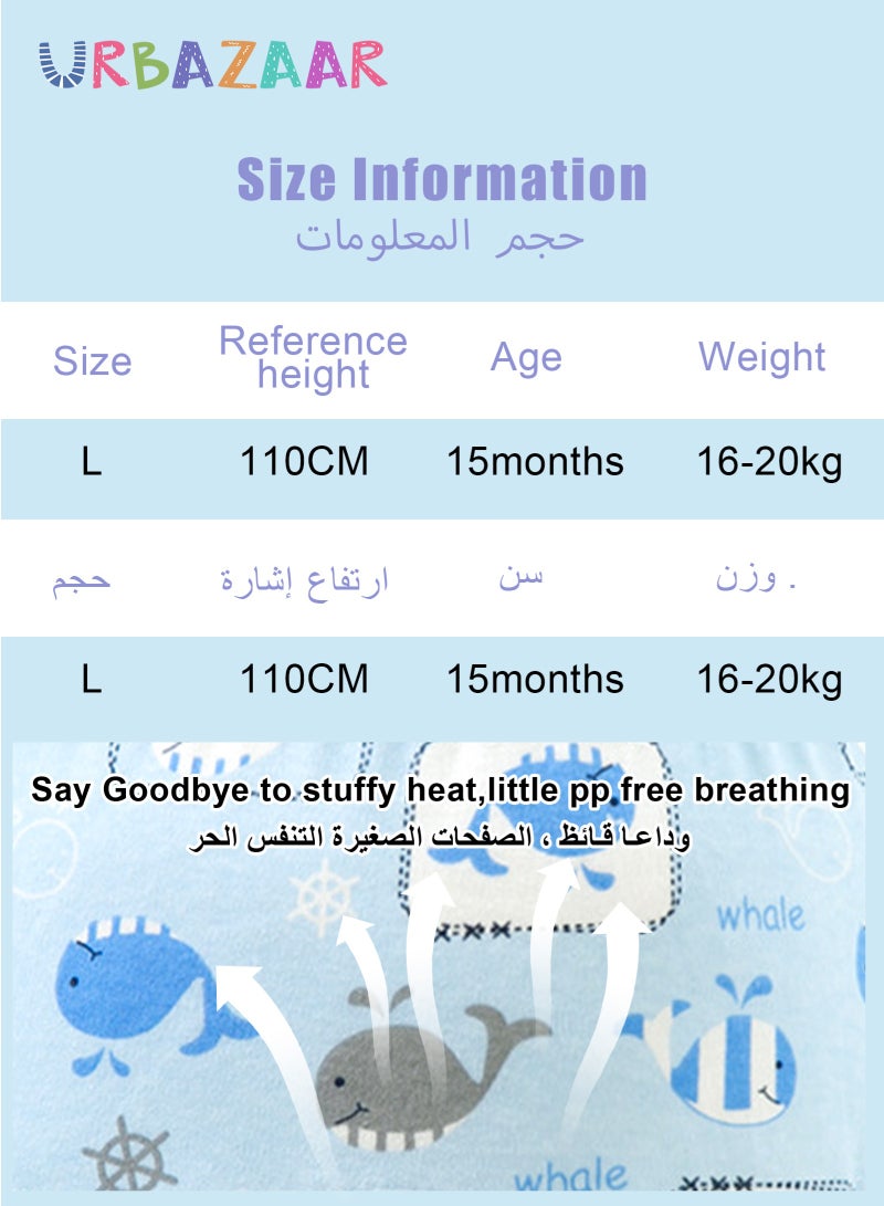 URbazaar Baby Potty Training Underwear for Boys and Girls, 4 Pack Absorbent Training Pants for Toddlers with Printed Reusable Cotton Toilet Training Pants for 12-18kg Kids (2-4 Years)  - Image 3