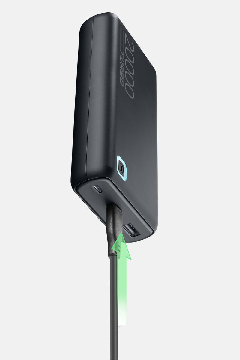 Cellularline Power Bank Charger 20,000 mAh, Black - Image 3