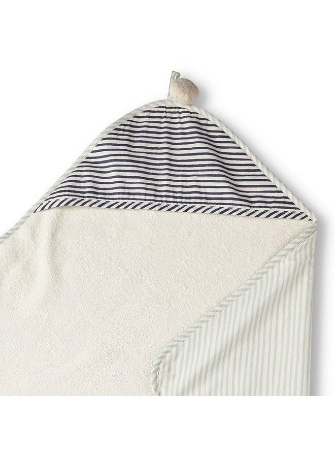 Pehr Stripes Away Hooded Towel - Sea, Multi