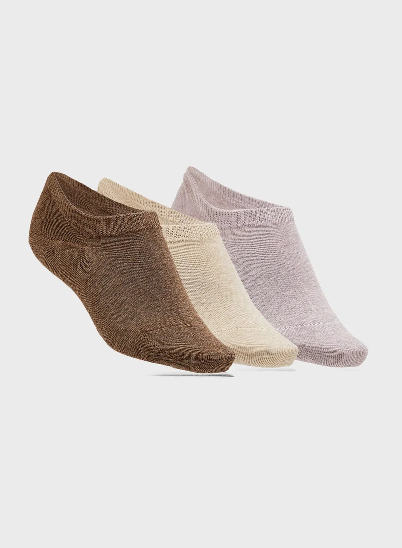 Ginger 3PK Cotton No Show Training Socks