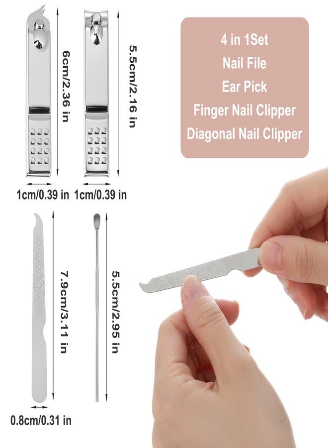 PercyEffie 20pcs Nail Clipper Set Manicure Set Bulk 4in1 Mini Manicure Kits Bulk For Gift Sets Manicures Kit For Women Beauty Pedicure Kit small bulks gifts for women Wrapped Nail Clippers for Home - Image 5
