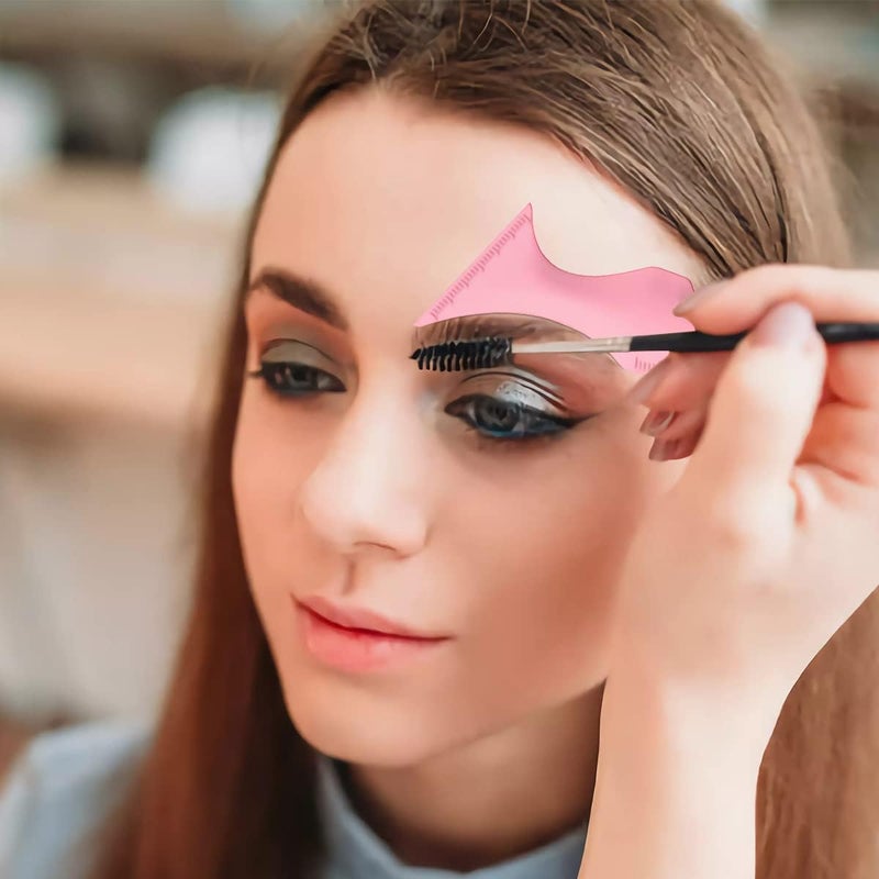 OneNine Reusable Silicone Winged Tip Eyeliner Stencil, Multi-Purpose Makeup Aid for Eyeshadow, Eyelash Shield, Eyebrow Shaping, Jaw Line and Lip Line - Beginner-Friendly Guide - Image 2