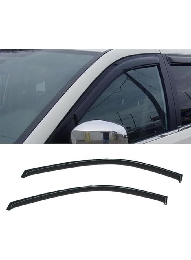 Acrylic Smoke Window Visor Deflector Set 2 Piece Outside Mount Rain Guards - Image 3