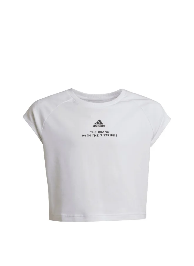 اديداس adidas Jg Jam T White Training T-Shirts 7-8Y