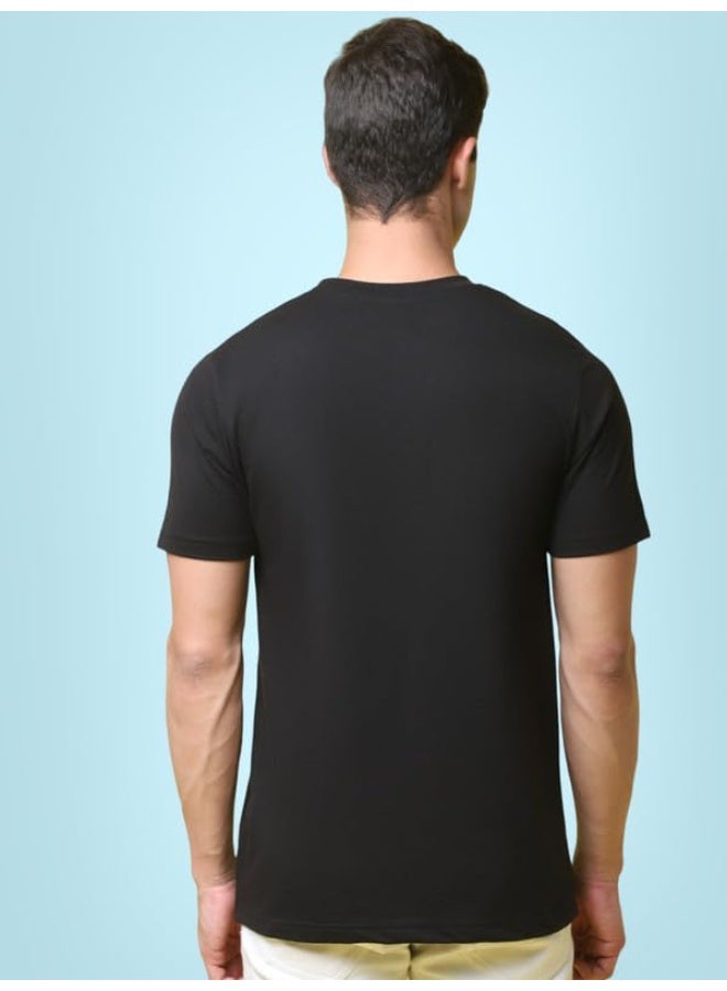 Pinkmint store Combo T-Shirt for Men Cotton Blend Casual Half Sleeve T-Shirt l Active wear l Regular Home T-Shirt (Pack of 2) L - Image 2
