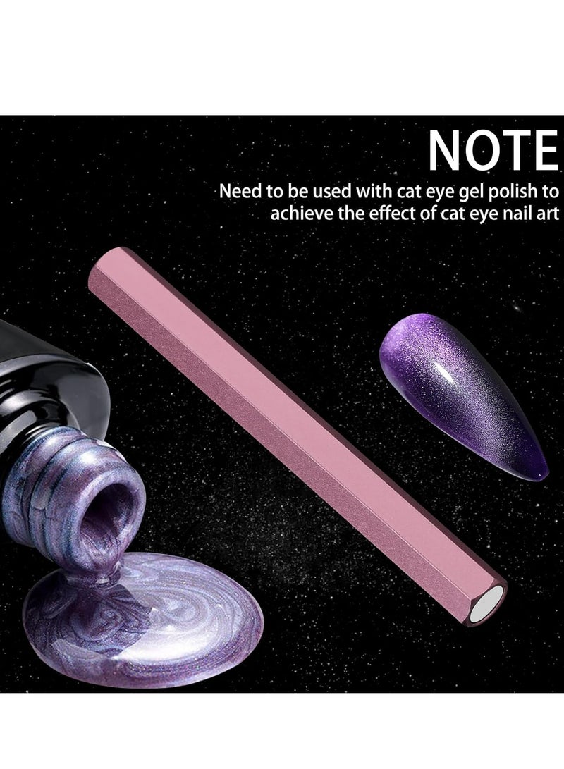 Excefore Cat Eye Magnet Tool, Professional Double-Ended Hexagon Strong Nail Magnet for Cat Eye Gel Nail Polish, suitable for personal DIY, nail studio or nail salon(Pink) - Image 5