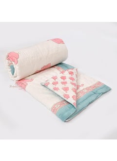 AUROSTYLE AUROSTYLE Organic 100 Cotton Baby Quilt Ac Blanket Comforter 100 150cm 05 Years Design 2  - Image 1