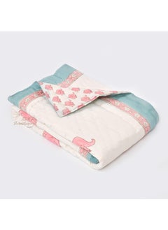 AUROSTYLE AUROSTYLE Organic 100 Cotton Baby Quilt Ac Blanket Comforter 100 150cm 05 Years Design 2  - Image 2