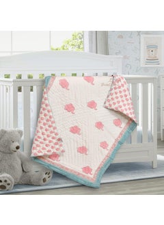 AUROSTYLE AUROSTYLE Organic 100 Cotton Baby Quilt Ac Blanket Comforter 100 150cm 05 Years Design 2  - Image 3